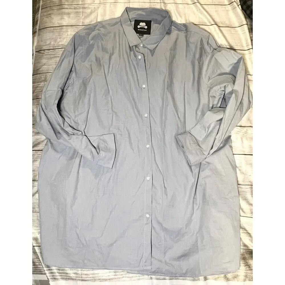 Winston Shirt‎ Men’s 5XLT Tall Blue Long Sleeve Button Down